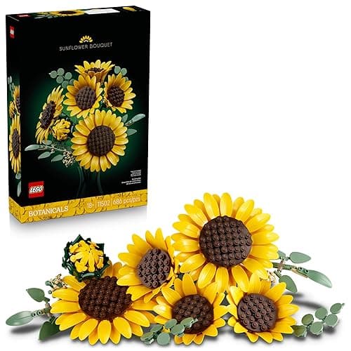 LEGO Botanicals Sunflower Bouquet Building Set for Adults, Ages 18+ - Artificial Flowers for Home Office, Bedroom or Desk Decor - Gifts for Women & Men - 11502 - Image 1