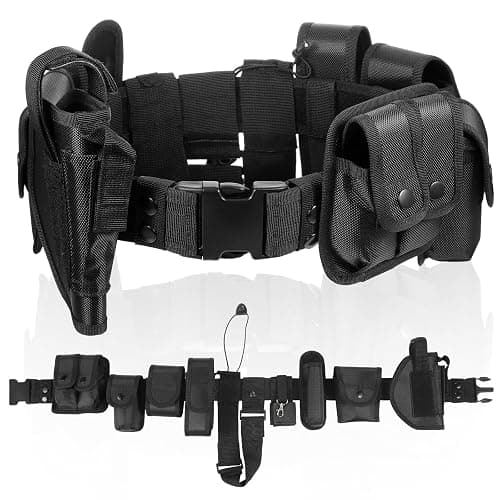 abcGoodefg Police Security Duty Belts Correctional Officers Ultility Cop Costume Belt Law Enforcement for Women Men Hunting - Image 1