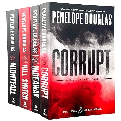 Devil's Night Series By Penelope Douglas 4 Books Collection Set (Corrupt, Hideaway, Kill Switch & Nightfall) - Image 1