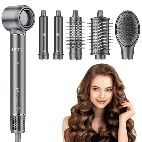 6-in-1 Ionic Hot Air Styler, Powerful High Speed Hair Dryer Brush, Auto Wrap Curler for Fast Drying, Volumizing&Straightening for Multi Styler, Cool Shot Button-No Heat Damage,Gift for All Hair-Travel - Image 1