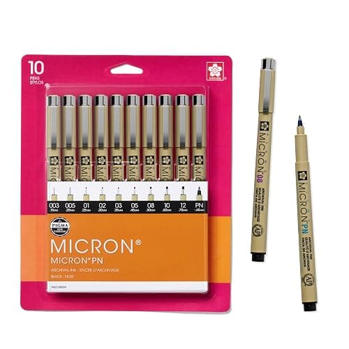 SAKURA Pigma Micron Black Ink Multi-tip Set, 10 Pack - Image 1
