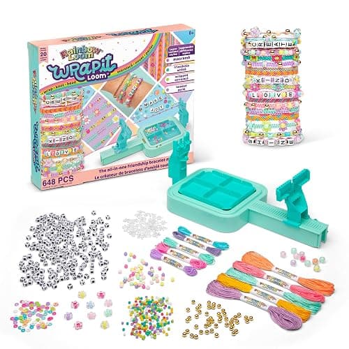 Rainbow Loom: Wrap it Loom Bracelet Maker - DIY Friendship String Bracelet Kit, 600 Beads, 4 Bracelet Styles, Jewelry Crafting Activity, Kids Ages 8+ - Image 1