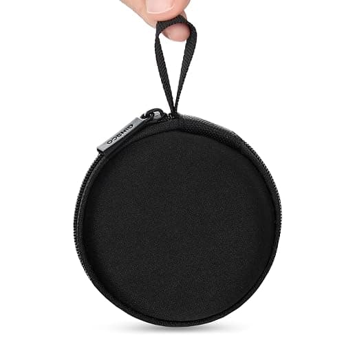 Ginsco Mini-Portable Hard Shell Earbuds Case for Apple EarPods Headphones USB-C Wired Ear Buds/Skullcandy Jib Wired Earbuds, Travel Case for Earphones Earplugs (1, Black) - Image 1