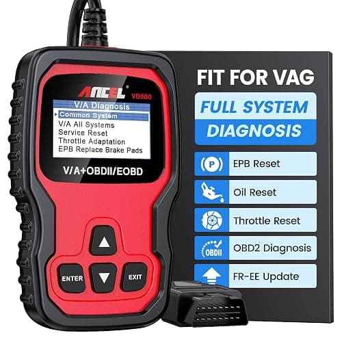 ANCEL VD500 OBD2 Scanner Diagnostic Tool for Volkswagen VW Audi Skoda Seat Diagnosis Check Engine Light EPB ABS SRS Code Reader Oil Throttle Position Adaption Brake Pad Reset - Image 1