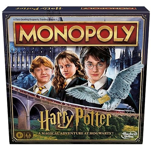 Monopoly Harry Potter Edition Board Game | A Magical Adventure at Hogwarts | Ages 8 and Up | 2 to 6 Players | Family Games | Gifts for Kids and Adults - Image 1