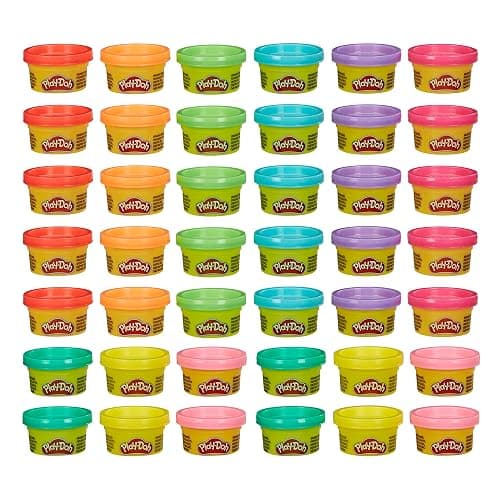 Play Doh Bulk Handout 42-Pack of 1-Ounce Modeling Compound Cans, Back to School Gifts, Prizes, & Party Favors, Kids Arts & Crafts, Preschool Toys, Ages 2+ (Amazon Exclusive) - Image 1