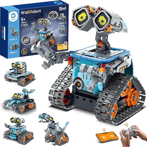Sillbird Robot Building Kit with Remote Control STEM Gifts for Kids Age 8-12, Coding Robotics Technic Toy Set for Boys' Birthday, Buildable 5-in-1 Models with 435 Pieces - Image 1
