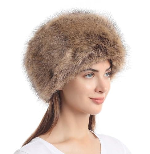 sy soul young Women's Winter Faux Fur Cossak Russian Style Hat Warm Cap - Image 1