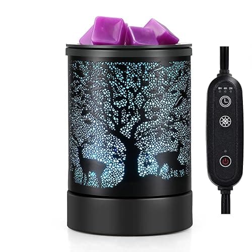 Enaroma Fragrance Wax Melts Warmer with 7 Colors LED Changing Light Scent Oil Candle Warmer for Home Office-Deer Timer - Image 1