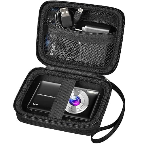Digital Camera Case Compatible with VAHOIALD FHD 1080P/ for CAMKORY Digital Point and Shoot/for KODAK PIXPRO FZ45-BK 16MP Vlogging/for IWEUKJLO/for Nsoela, Holder for SD Card More- Black (Box Only) - Image 1
