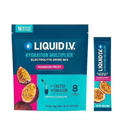 Liquid I.V.® Hydration Multiplier - Passion Fruit | Electrolyte Powder Drink Mix | 1 Pack (16 Servings) - Image 1