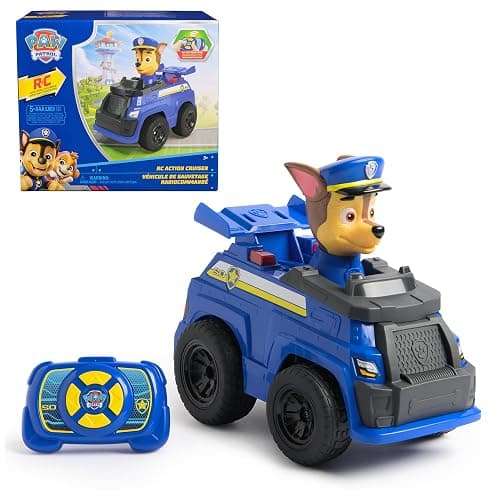 Paw Patrol Chase RC Action Cruiser, Remote Control Car with LED Lights & Easy-Steer Controller, Pretend Play Kids Toys for Boys & Girls Ages 3 and Up - Image 1