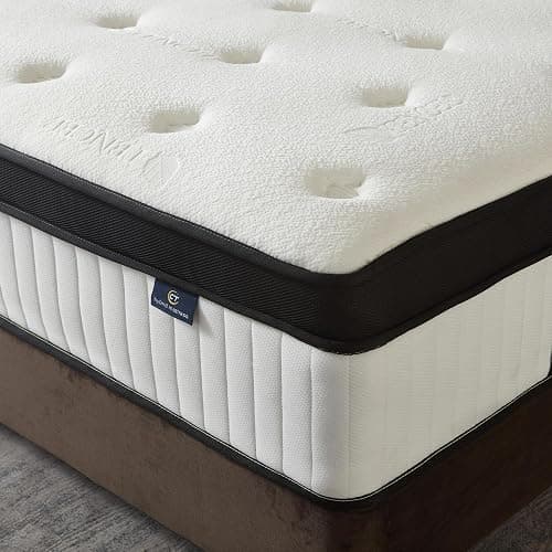 cemtip Full Size Mattress, 12 Inch Hybrid Mattress in a Box, Memory Foam and Pocket Springs, Fiberglass Free, Soft and Breathable, Medium Firm Feel - Full - 12 Inch - Image 1