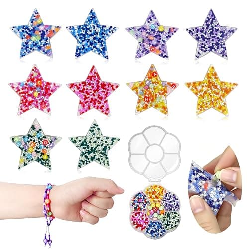 10-Piece Picky Pad, Skin Picking Fidget Toys with DIY Bracelet Picking Pad (Includes Divided Container) – Sensory Fidget Pads for Relieving Anxiety & Dermatillomania, Suitable for Kids & Adults - Image 1