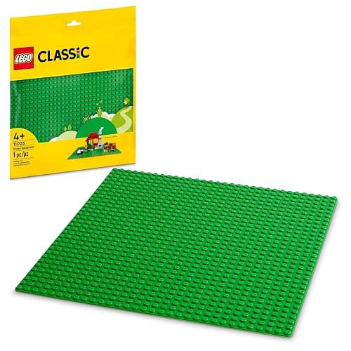 LEGO Classic Green Baseplate, Square 32x32 Stud Foundation to Build, Play, and Display Brick Creations, Great for Grassy Nature Landscapes, 11023 - Image 1