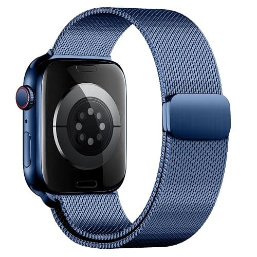 Double Magnetic Compatible for Apple Watch Band Ultra 2,SE, Stainless Steel Strap Metal Mesh Sport Loop for iWatch Bands 38mm 40mm 41mm 42mm 44mm 45mm 46mm 49mm Series 10/9/8/7/6/5/4/3/2/1 Women Men - Image 1