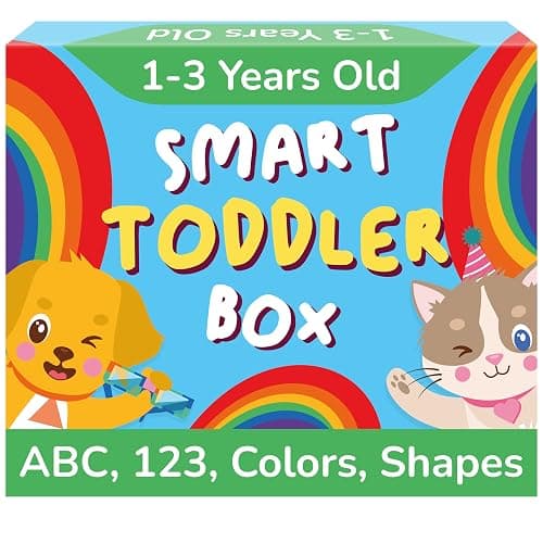 TOYVENTIVE Educational Books, Flash Cards, and Puzzles - Birthday Gifts for 1, 2, 3, and 4 Year Old Boys, Toddler Learning Toys and Activities - Image 1