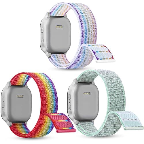 Kuaguozhe 3 Pack Replacement Nylon Bands Compatible with Gabb Watch 3e 3 2 1/ Gizmo Watch 3 2 1/Cosmo JrTrack Watch, Hook & Loop Design Easy to Put On & Off, Breathable & Washable - Image 1