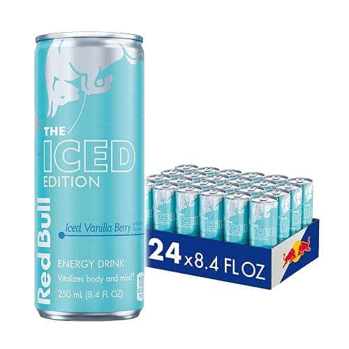 Red Bull Iced Vanilla Berry Energy Drink, with 80mg Caffeine plus Taurine & B Vitamins, 8.4 Fl Oz, Pack of 24 Cans - Image 1