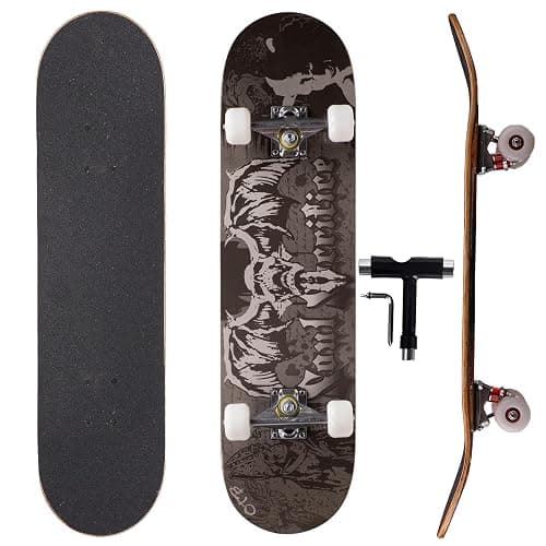 Professional Double Kick Skateboard, 31 inch Maple Deck, ABEC-9 Bearings, 95A PU Wheels, Custom Graphic Design - Image 1