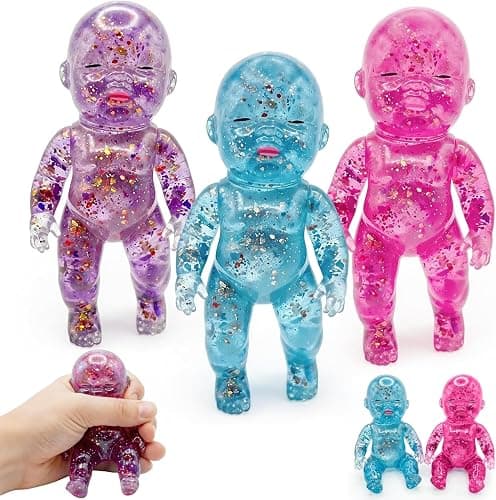 Squishy Slow Rising Glitter, GlitteDoll Squishies Stress , quishy Sensory Fidget, Fidgets Malt Sugar Squishy Relief Fidget Sensory for Anxiety Stress 3PCS - Image 1