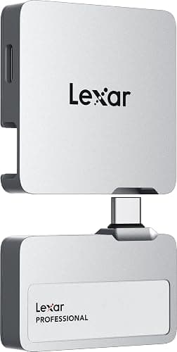 Lexar 2TB Professional Go Portable SSD w/Hub, Supports Apple 4K 60fps ProRes, Up to 1050MB/s, USB 3.2 Gen 2, Rugged, IP65, Ultracompact, Compatible w/iPhone 15/16, External SSD (LSL400S002T-RNSNU) - Image 1