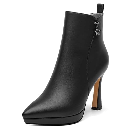CDXJHYMY Women's ankle boots, high heels, thick soled shoes, pointed and sexy winter boots 4 In Stiletto High Heel - Image 1