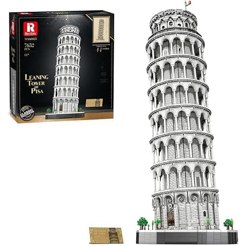 Reobrix Leaning Tower of Pisa Building Block Sets for Adults 66025, 7652 PCS Large Architecture Model Kit Italy Famous Historical Landmark Building Set for Adults 14+ - Image 1