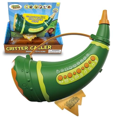 Critter Caller Sound Effects Horn for Kids – Over 30 Real Animal & Nature Sounds When You Blow in Horn –Nature Toy for Outdoor Exploration, Pretend Play, and Learning - Image 1