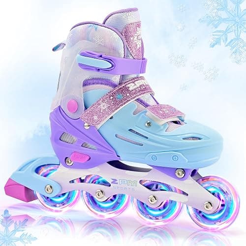 2PM SPORTS Inline Skates for Kids Boys Girls Ages 5-8 8-12 3-5 4-8 6-12 with Light Up Wheels, Adjustable Children's Roller Skates Blades for Toddler Beginner Youth Indoor Outdoor - Image 1