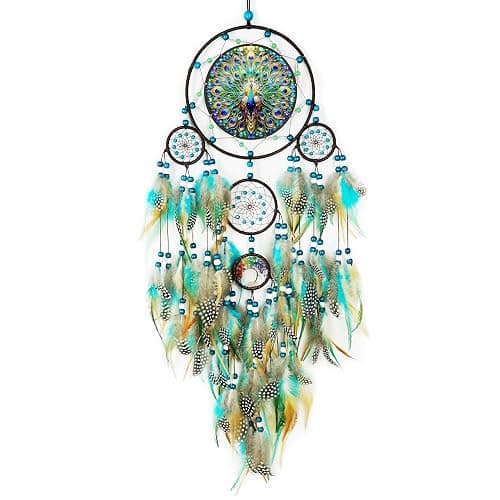 Large Dream Catchers,Dream Catchers for Adults,Dream Catcher Wall Hangings,Peacock Suncatcher,Stained Ornament,Gifts for Women,Lovers,Couple,Friend,Bestie - Image 1