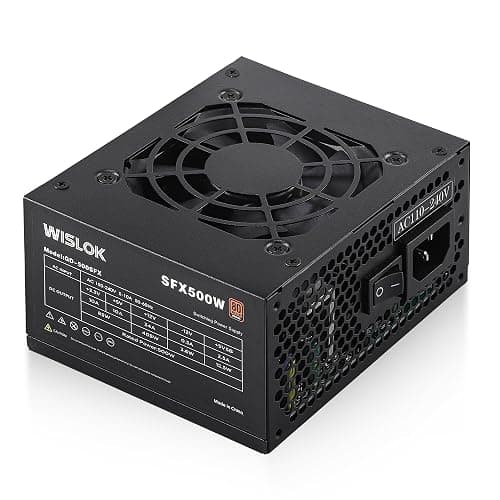 WISLOK SFX Power Supply 500W PSU Non-Modular Design SFX Form Factor is Suitable for Mini-ITX/SFF/MATX PC Games and Home Theater Compatible with RTX 3060/4060 - Image 1