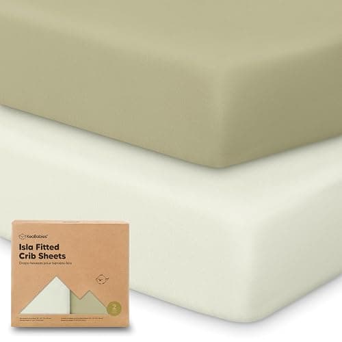 2-Pack Crib Sheets for Boys, Girls - Viscose Derived from Bamboo Fitted Crib Sheet, Baby Crib Sheets Neutral, Crib Mattress Sheet, Toddler Bed Sheets, Baby Sheets for Crib Fitted Sheets (Oregano) - Oregano - Image 1