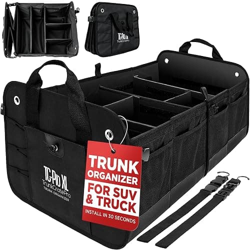 TRUNKCRATEPRO XL Premium SUV, Truck, Car Trunk Organizer With Expandable Compartments - Lightweight Foldable Cargo Organizer - Image 1
