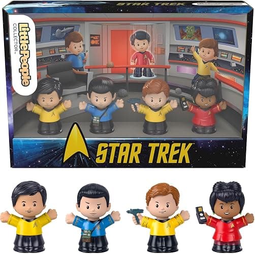 Little People Collector Star Trek TV Series Special Edition Set for Adults & Fans, 4 Figures in Display Package - Image 1