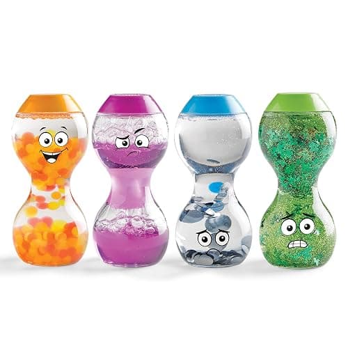 hand2mind Express Your Feelings Sensory Bottles- Secondary Emotions, Toddler Sensory Toys, Quiet Fidgets for Classroom, Calm Down Corner Supplies, Social Emotional Learning, Mindfulness for Kids - Image 1