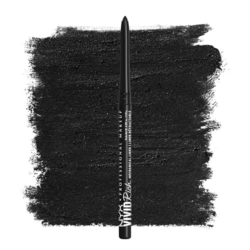 NYX PROFESSIONAL MAKEUP Mechanical Eye Pencil,Vivid Rich Mechanical, Creamy Retractable Eyeliner - Always Onyx, Black Eyeliner - Image 1