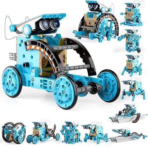 Lucky Doug 12-in-1 STEM Solar Robot Kit Toys Gifts for Kids 8 9 10 11 12 13 Years Old, Educational Building Science Experiment Set Birthday for Kids Boys Girls - Image 1