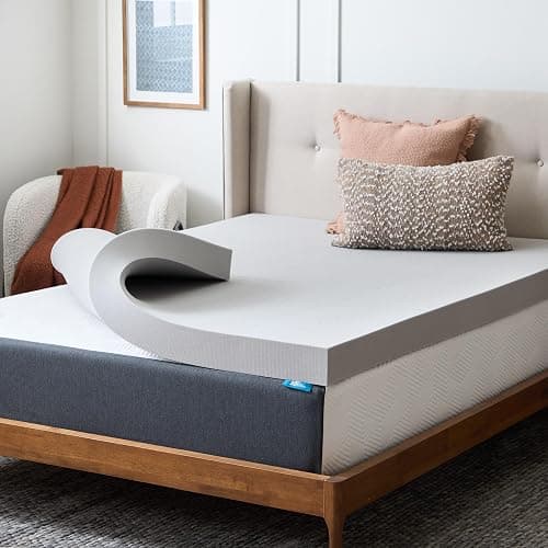 Lucid 4 Inch Bamboo Charcoal Infused Memory Foam Mattress Topper - Twin XL Size – Moisture and Odor Control - Ventilated - Ultra Plush Feel, Pressure-Relief Bed Topper – CertiPur Certified - Image 1