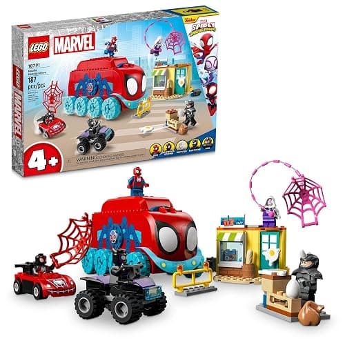 LEGO Marvel Team Spidey's Mobile Headquarters 10791 Building Set - Featuring Miles Morales and Black Panther Minifigures, Spidey and His Amazing Friends Series, for Boys, Girls, and Kids Ages 4+ - Multi-color - Image 1