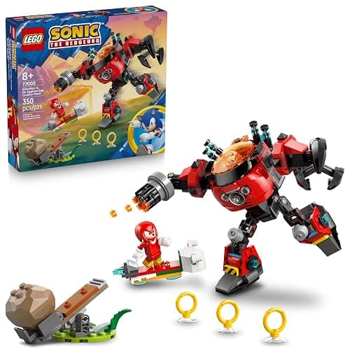 LEGO Sonic The Hedgehog Knuckles vs. Dr. Eggman Egg Crusher Mech Building Toy - Pretend Play Building Blocks W/2 Minifigures for Kids, Ages 8+ - Gift Idea for Boys, Girls, & Any Gaming Fans - 77005 - Image 1