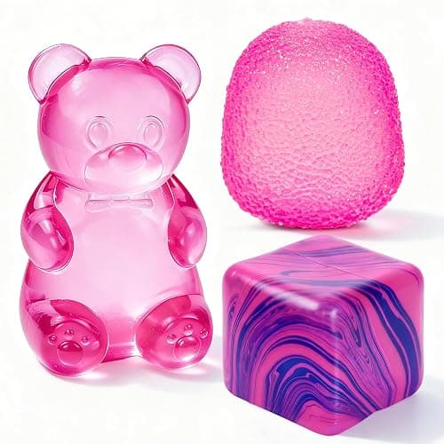 3Pcs Taba Squishies Fidget Toys, Stress Balls for Kids and Adults, Squishies Stress Cube, Sensory Toys for Kids with Autism, Fidgets for Classroom Prize, Birthday Gifts Party Favors(Random Color) - Image 1