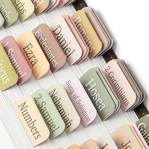 Mr. Pen- Bible Tabs, 75 Boho Theme Laminated Tabs for Women and Men, Tabs for Study Bible, Large Print Bible Index Tabs, Book Labels, Mr. Pen Bible Tabs - Image 1