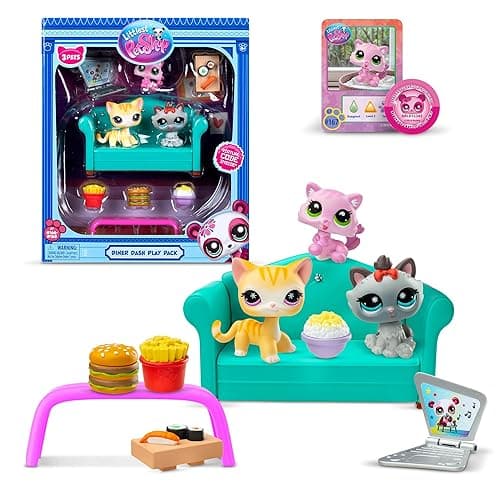 Littlest Pet Shop - Diner Dash Play Pack, Gen 7 Authentic LPS Bobble Head Toy Figure, Collectible Toy Animal, Ages 4+ - Image 1