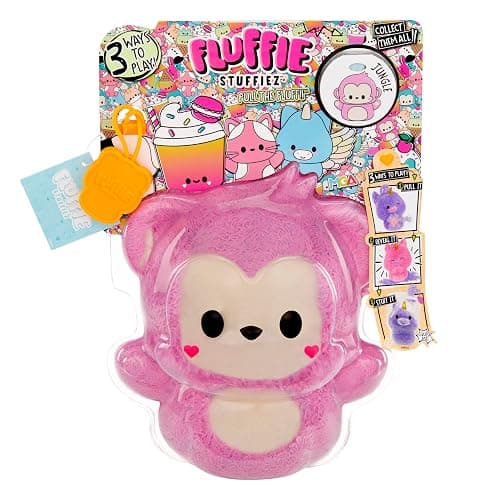 Fluffie Stuffiez Monkey Small Collectible Feature Plush, Surprise Reveal Unboxing with Huggable ASMR Fidget DIY Fur Pulling, Ultra Soft Fluff - Image 1