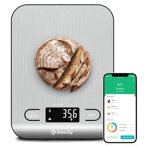 Etekcity Food Nutrition Kitchen Scale, Digital Grams and Ounces for Weight Loss, Baking, Cooking, Keto and Meal Prep, Large, 304 Stainless Steel - Image 1