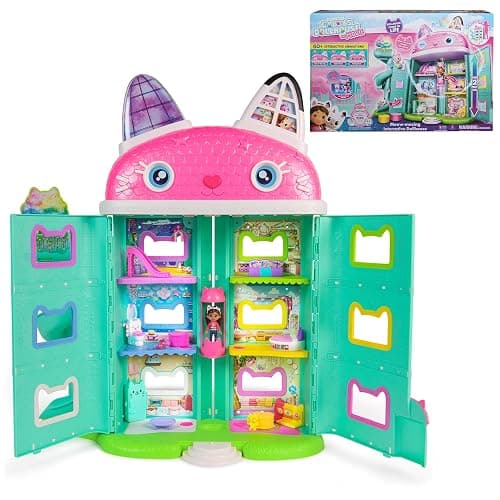 Gabby's Dollhouse: The Movie, Meow-Mazing Interactive Dollhouse, 7 Rooms, LCD Screen Eyes, Figures, Sound FX, Kids Toys for Girls & Boys Ages 3 and Up - Image 1