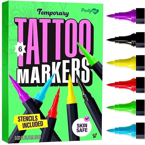 Pretty Me Temporary Tattoos Markers - Henna Body Tattoo Kit for Girls & Adults - Skin Pens for Teen Girl Gifts Trendy Stuff - 12 + Year Old - Cool Birthday Gift Ideas Teens 12 13 14 15 16 17 18 Tween - Image 1