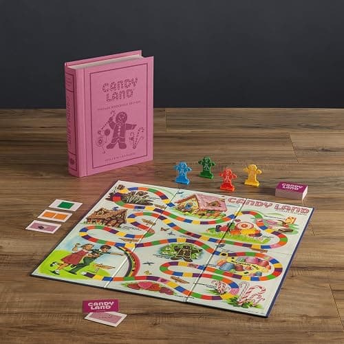 Candy Land Vintage Bookshelf Edition by WS Game Company, Classic Board Games for Kids with Linen-Wrapped Book Box, 1978 Retro Graphics & Slipcase, Ages 3+, Suitable for 2-4 Players - Image 1