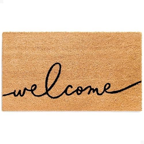THEODORE MAGNUS Door Mat – Coir Doormat for Outdoor Entrance, Durable Welcome Mat with Non-Slip Backing, Perfect for Front Door and Entryway - Outdoor/Indoor - Warm Greeting - 17" x 30" - Image 1